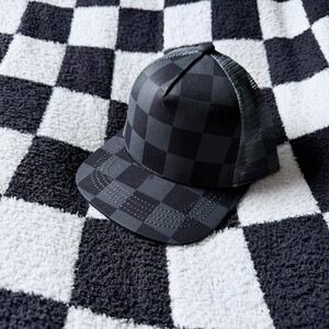 Strictly Wild Baby Trucker Hat 3-12M Snapback Toddler Cap Checkerboard